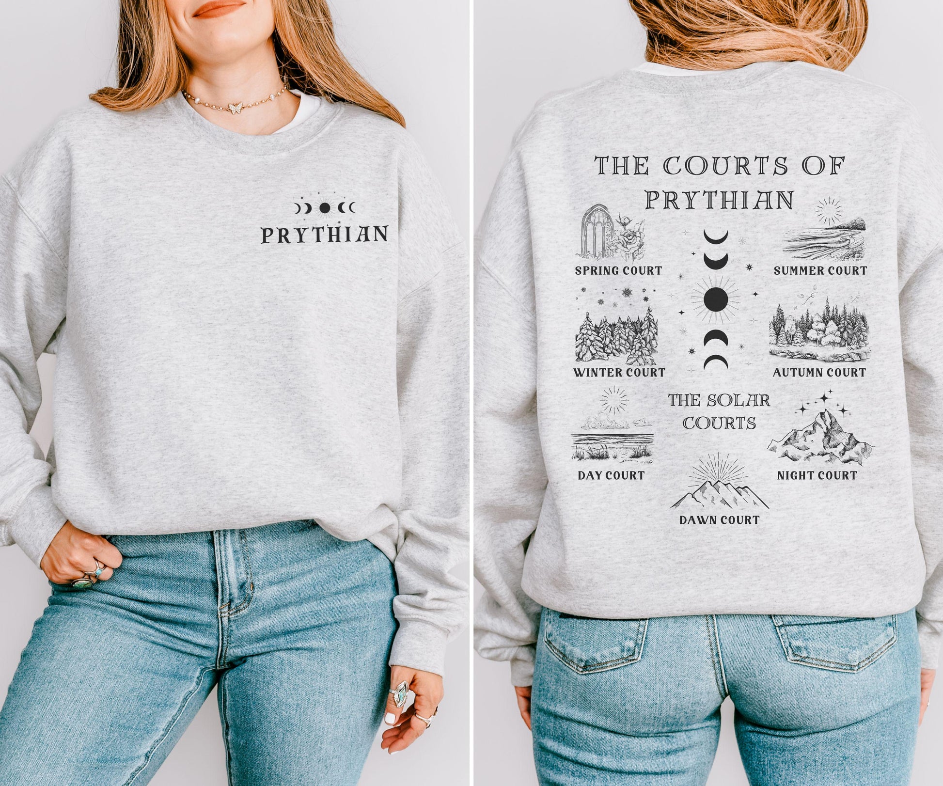 Prythian ACOTAR Sweatshirt, Officially Licensed Sarah J Maas Merch, A Court of Thorns and Roses, SJM Fantasy Romance Reading Crewneck