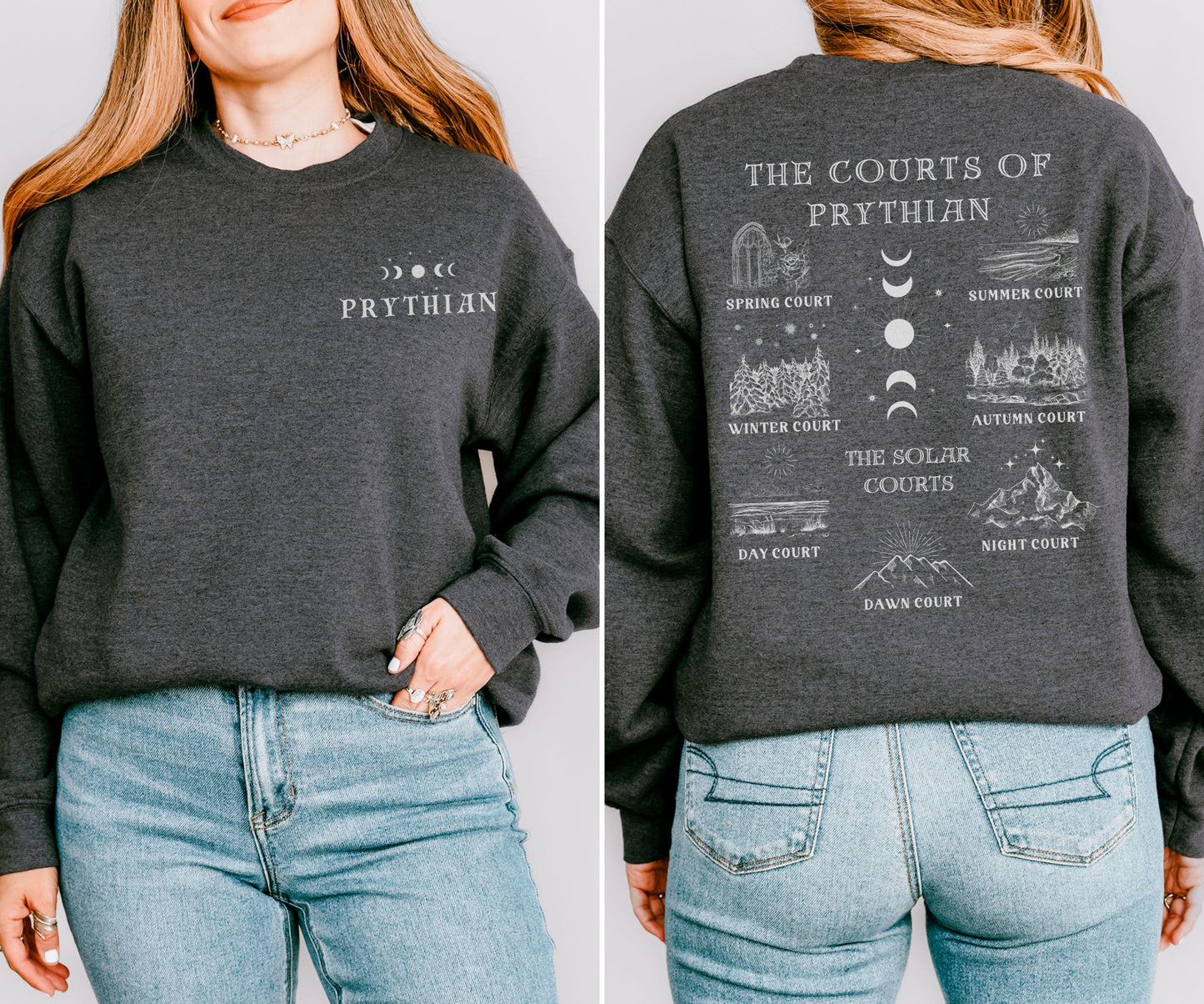 Prythian ACOTAR Sweatshirt, Officially Licensed Sarah J Maas Merch, A Court of Thorns and Roses, SJM Fantasy Romance Reading Crewneck