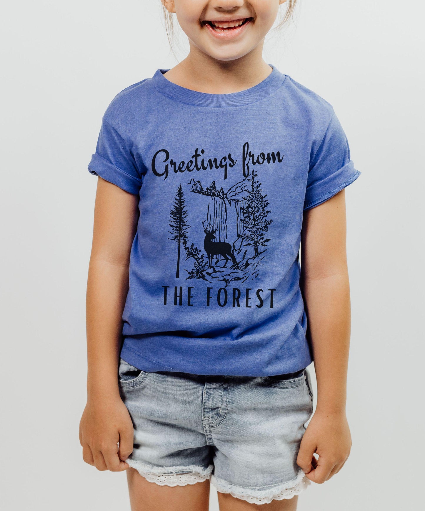 Forest Shirt Kids, Forest Core Gender Neutral Kids Clothes Naturecore Nature Lover Granola Girl Toddler Forest Animal Deer Shirt Fantasycore