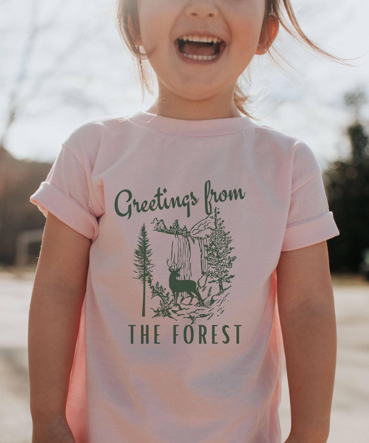 Forest Shirt Kids, Forest Core Gender Neutral Kids Clothes Naturecore Nature Lover Granola Girl Toddler Forest Animal Deer Shirt Fantasycore