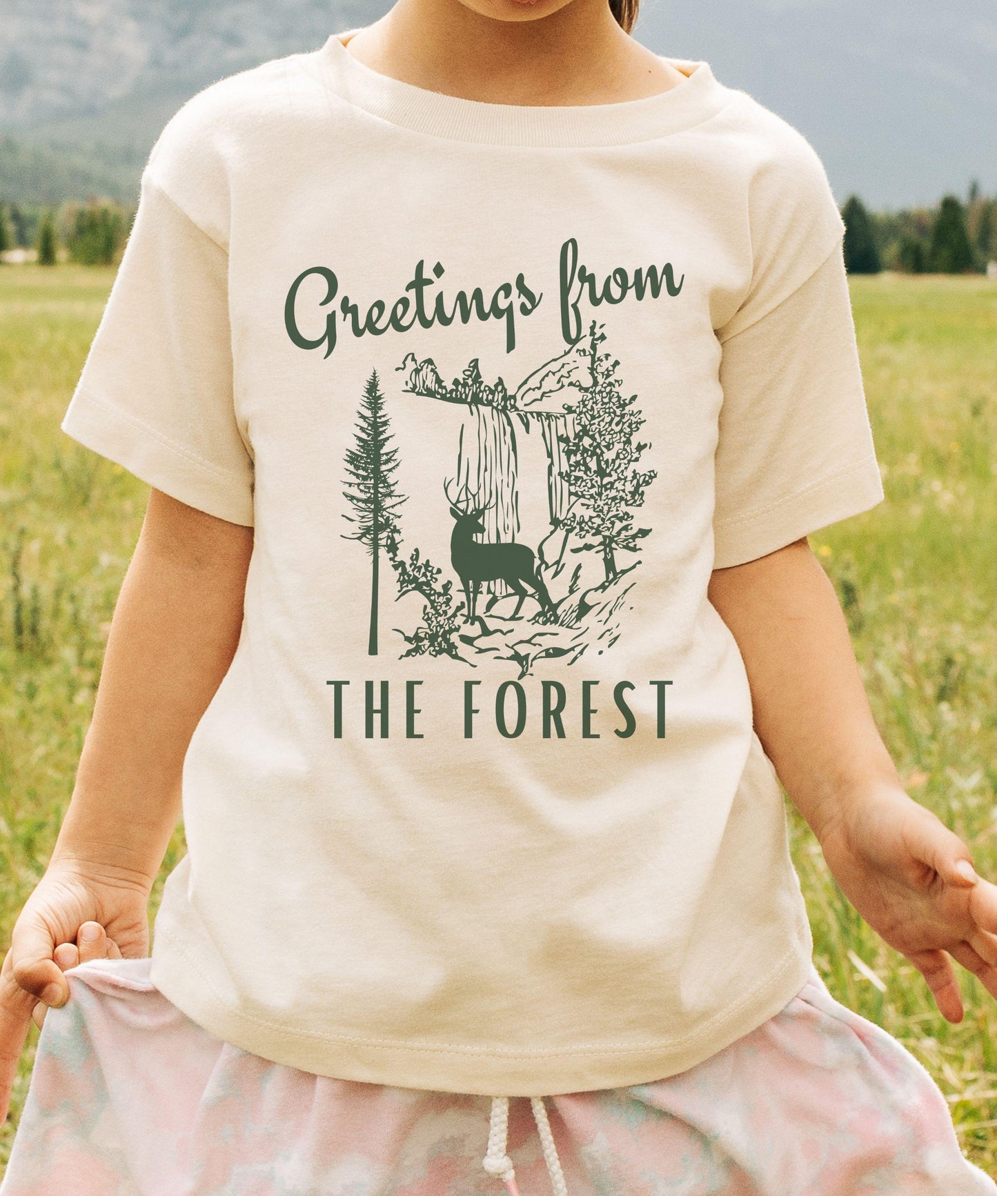 Forest Shirt Kids, Forest Core Gender Neutral Kids Clothes Naturecore Nature Lover Granola Girl Toddler Forest Animal Deer Shirt Fantasycore