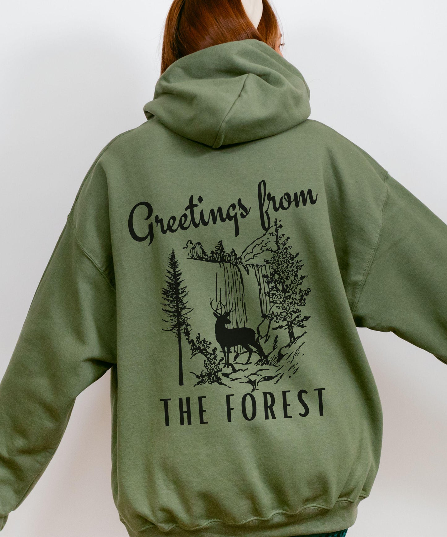 Forest Hoodie, Forest Core Naturecore Nature Lover Granola Girl Forest Animal Deer Sweatshirt Ecology Shirt Hiking Sweatshirt Camping Hoodie