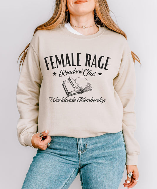 Female Rage Readers Club Sweatshirt, Feminist Sweatshirt Leftist Shirt Book Club Sweatshirt Women's Empowerment Banned Books Sweatshirt