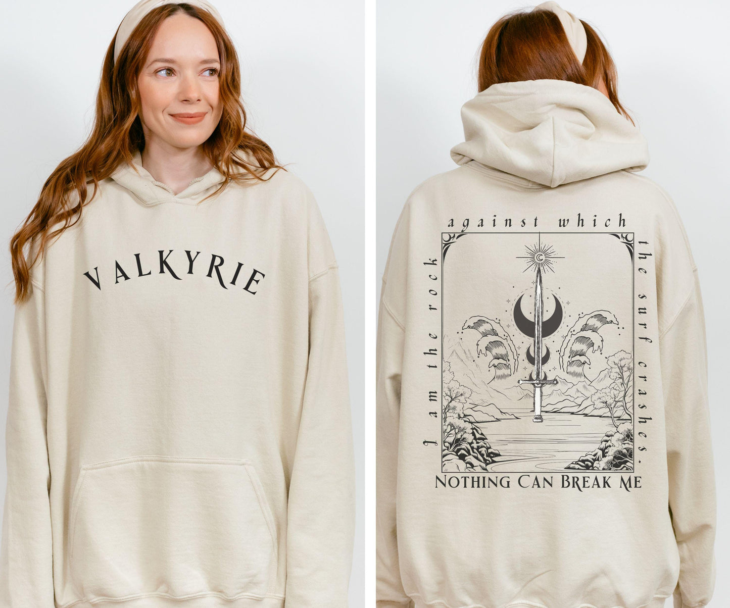 Valkyrie Hoodie, I am the Rock Valkyrie Quote Sweatshirt, Nesta Archeron Hoodie, Licensed SJM Merch ACOSF Hoodie, Sarah J Maas ACOTAR Gifts