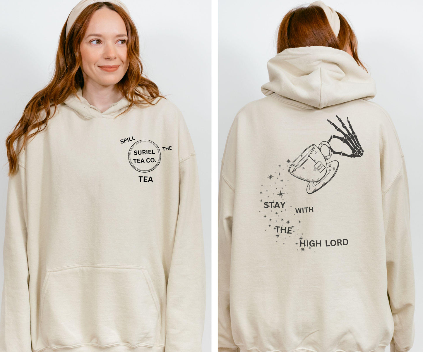 Suriel Tea Co Hoodie, ACOTAR Sweatshirt, Licensed Sarah J Maas Merch Feyre Rhysand ACOMAF Sweatshirt The Suriel Hoodie, SJM Merch Hoodie