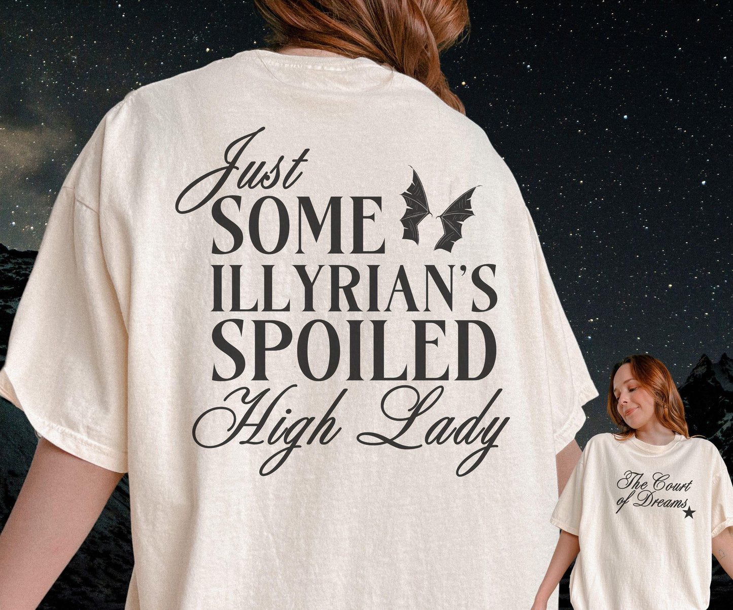 The Court of Dreams Illyrian High Lady Shirt, Licensed Sarah J Maas ACOTAR Merch ACOMAF Velaris Shirt Bat Boys Rhysand Cassian Azriel Shirt