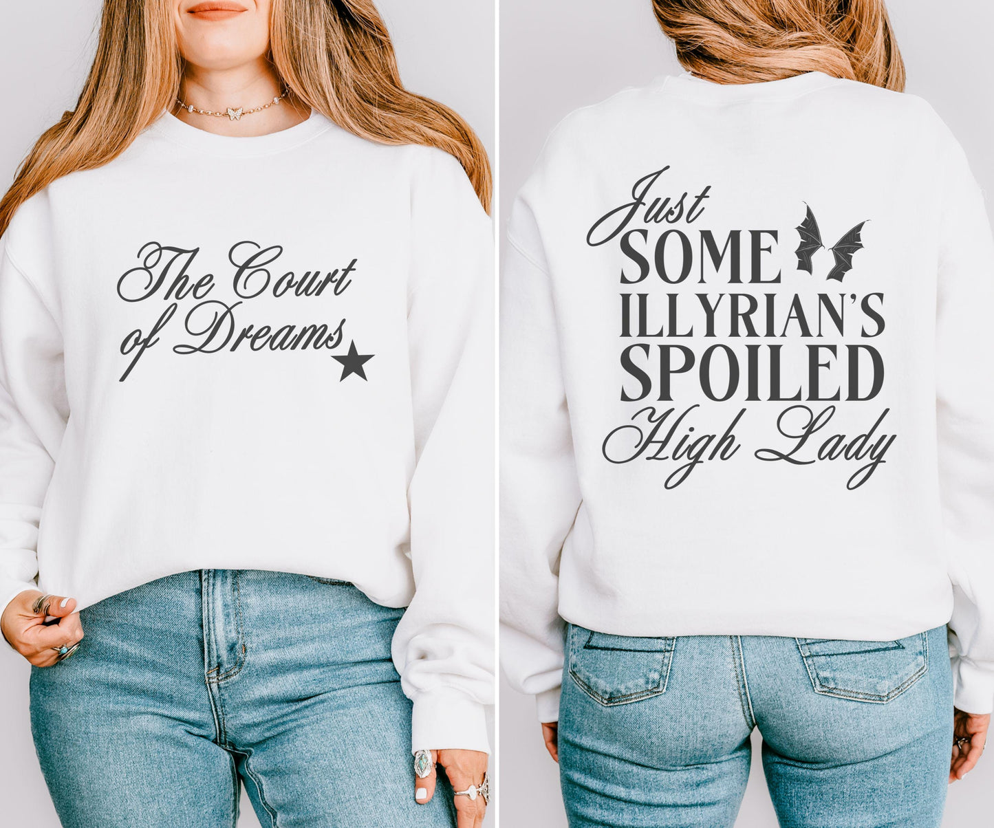 The Court of Dreams ACOMAF Sweatshirt, Bat Boys Rhysand Shirt, Illyrian Spoiled High Lady Shirt Licensed SJM ACOTAR Merch Velaris Sweatshirt