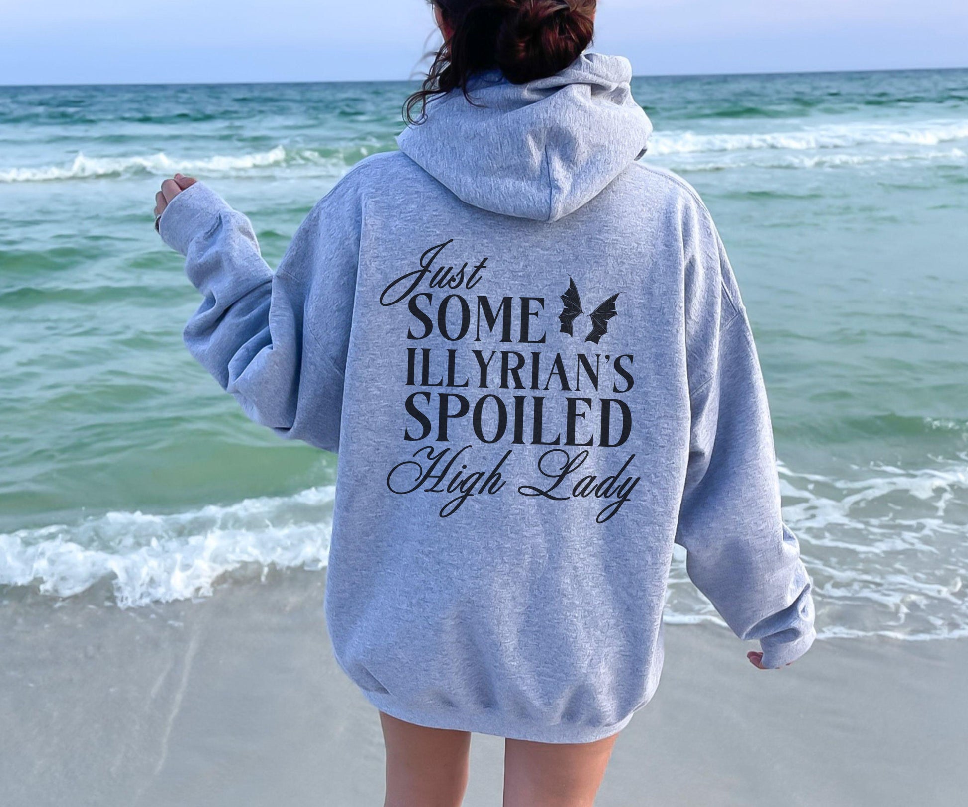 The Court of Dreams Illyrian Spoiled High Lady Hoodie, Licensed SJM Merch ACOMAF Sweatshirt Bat Boys Rhysand ACOTAR Merch Velaris Sweatshirt