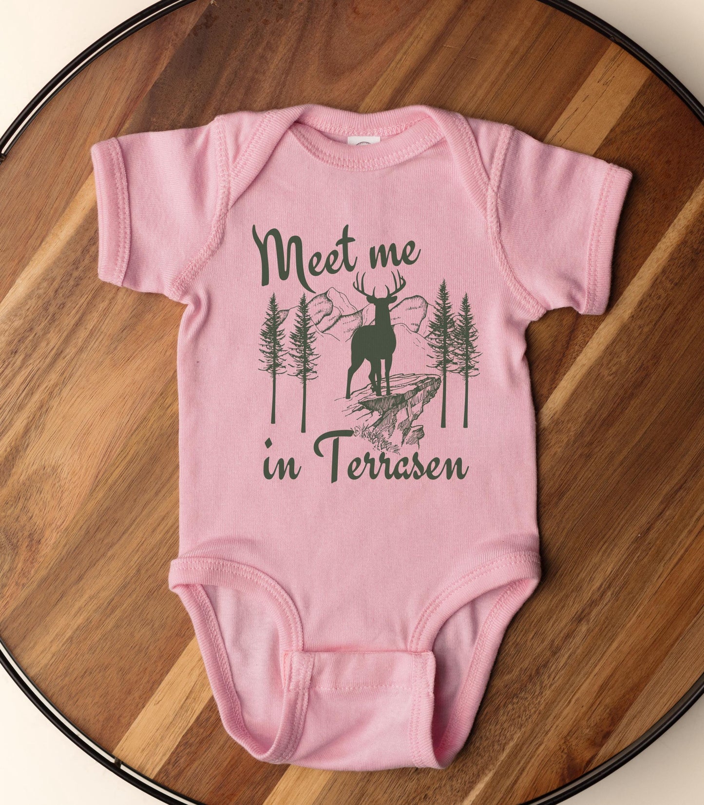 Meet Me In Terrasen Baby Bodysuit, Licensed SJM Merch Throne of Glass Baby Clothes Bookish Baby Gifts,Sarah J Maas KOA Aelin Galathynius Tee