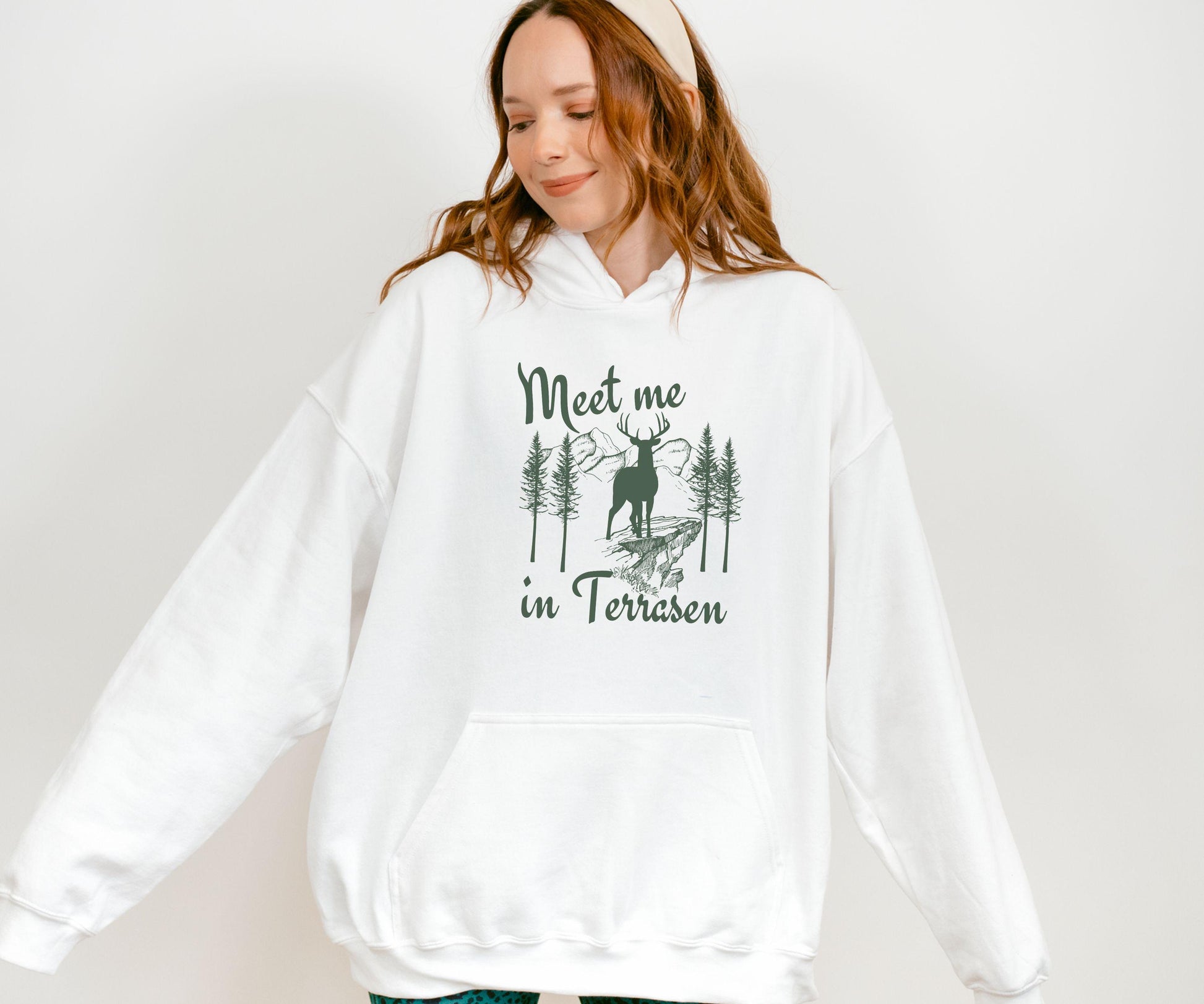 Terrasen Throne of Glass Hoodie, Meet Me In Terrasen Licensed SJM Merch, SJM Sweatshirt, KOA Aelin Galathynius Kingdom of Ash Hoodie