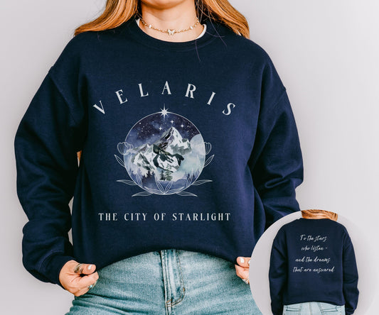 Velaris Sweatshirt, Licensed SJM Merch Sarah J Maas Merch City of Starlight ACOMAF ACOTAR Shirt Rhysand Quote To The Stars Who Listen Shirt