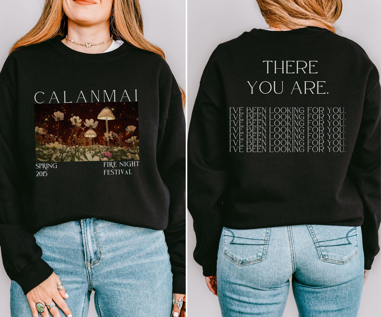 Calanmai Fire Night Festival Sweatshirt, Licensed SJM ACOTAR Merch, Rhysand There You Are Shirt A Court of Thorns and Roses Sarah J Maas