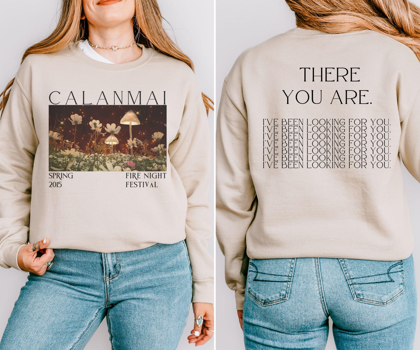 Calanmai Fire Night Festival Sweatshirt, Licensed SJM ACOTAR Merch, Rhysand There You Are Shirt A Court of Thorns and Roses Sarah J Maas