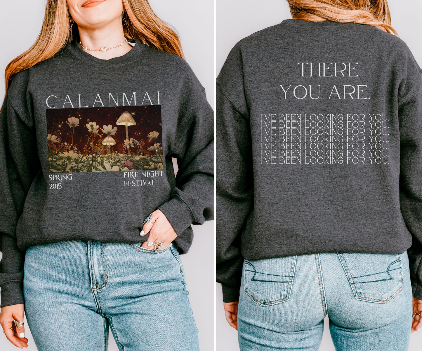 Calanmai Fire Night Festival Sweatshirt, Licensed SJM ACOTAR Merch, Rhysand There You Are Shirt A Court of Thorns and Roses Sarah J Maas