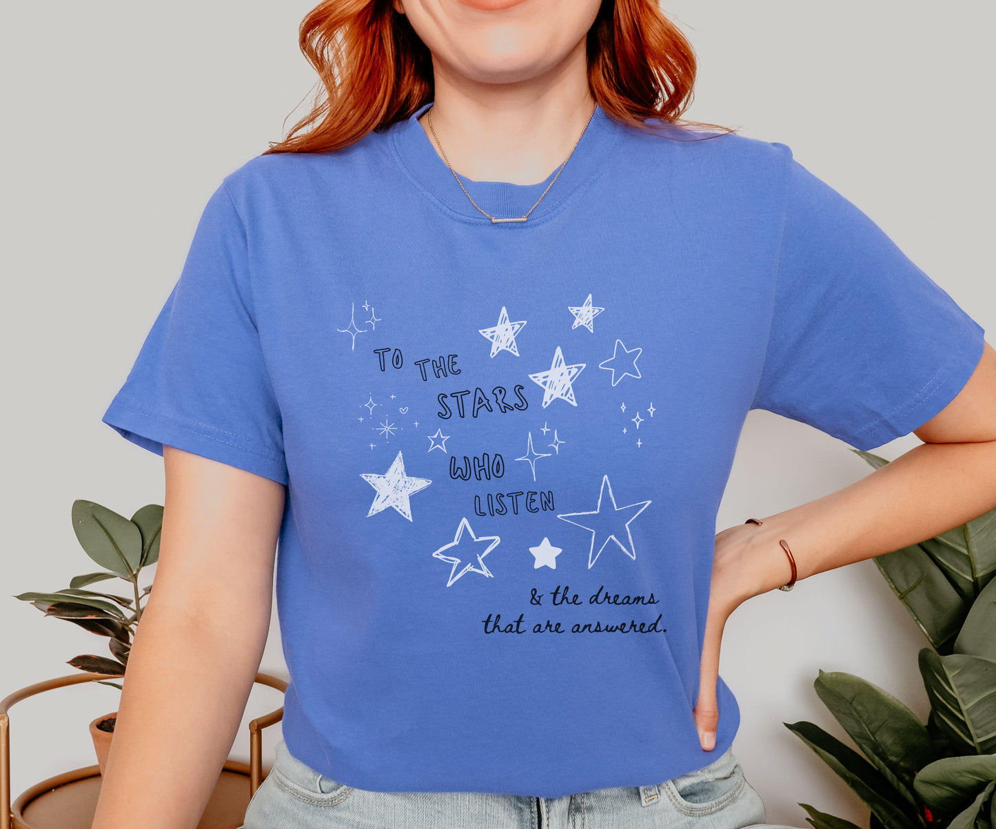 To The Stars Who Listen Starfall Velaris Shirt, ACOMAF Shirt, Rhysand and Feyre, Licensed ACOTAR SJM Merch Romantasy Reader Sarah J Maas Tee