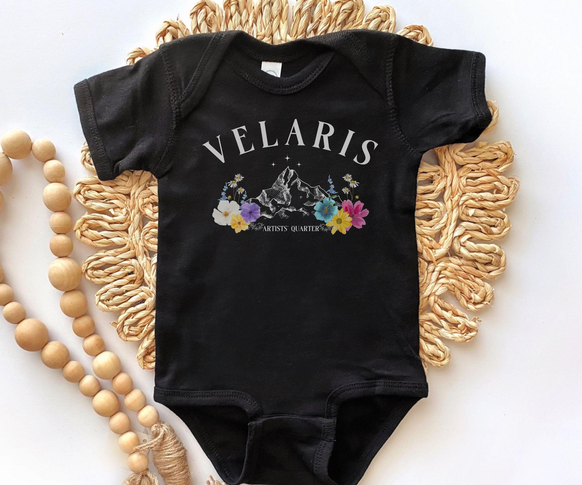 Velaris Artist's Quarter Baby Bodysuit, Licensed SJM Merch ACOTAR Baby Gift ACOMAF Baby Clothes, Sarah J Maas Bookish Baby Shower Gift