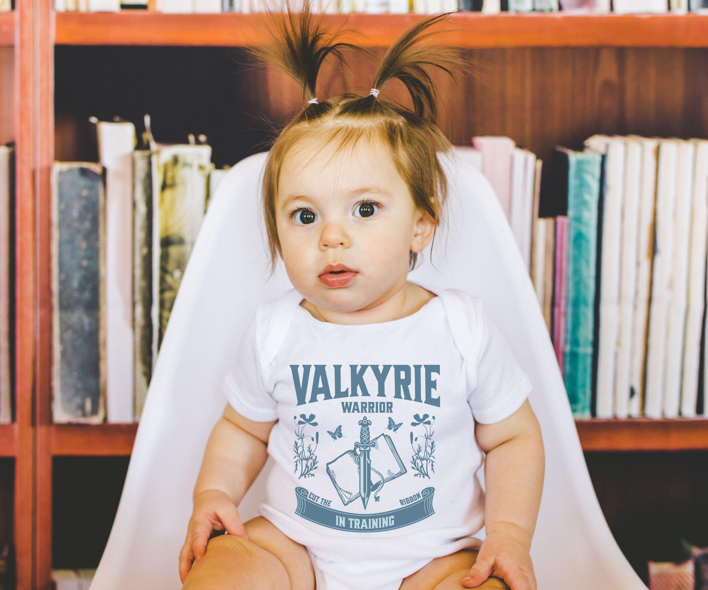 Valkyrie Warrior In Training Baby Bodysuit, Licensed SJM Merch, Nesta ACOSF ACOTAR Baby Clothes, Sarah J Maas Bookish Baby Shower Gifts