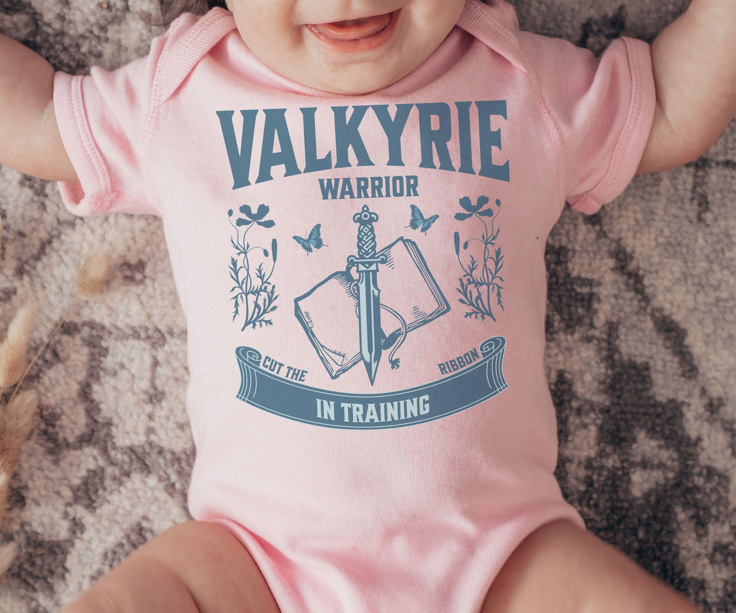 Valkyrie Warrior In Training Baby Bodysuit, Licensed SJM Merch, Nesta ACOSF ACOTAR Baby Clothes, Sarah J Maas Bookish Baby Shower Gifts