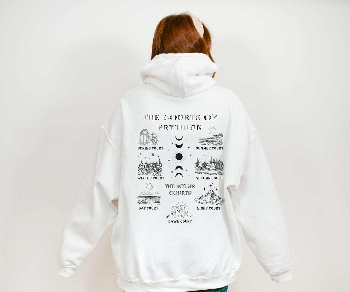 Prythian ACOTAR Hoodie, Officially Licensed Sarah J Maas Merch, A Court of Thorns and Roses SJM Sweatshirt, Fantasy Romance Reading Hoodie