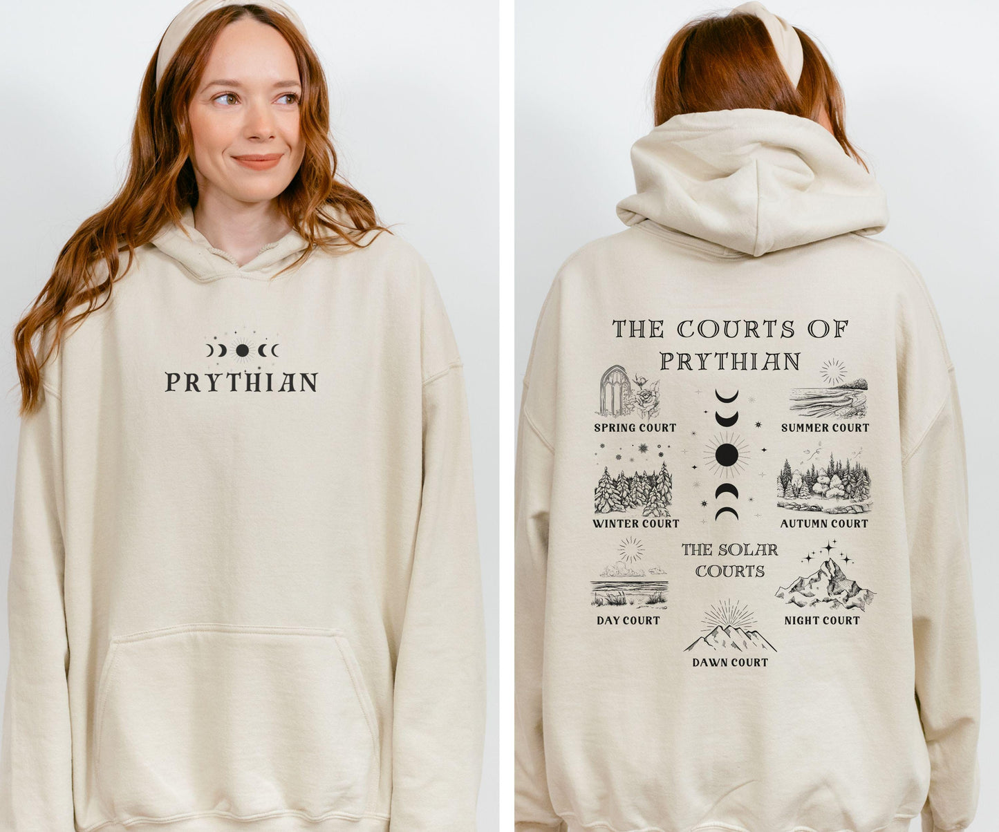 Prythian ACOTAR Hoodie, Officially Licensed Sarah J Maas Merch, A Court of Thorns and Roses SJM Sweatshirt, Fantasy Romance Reading Hoodie