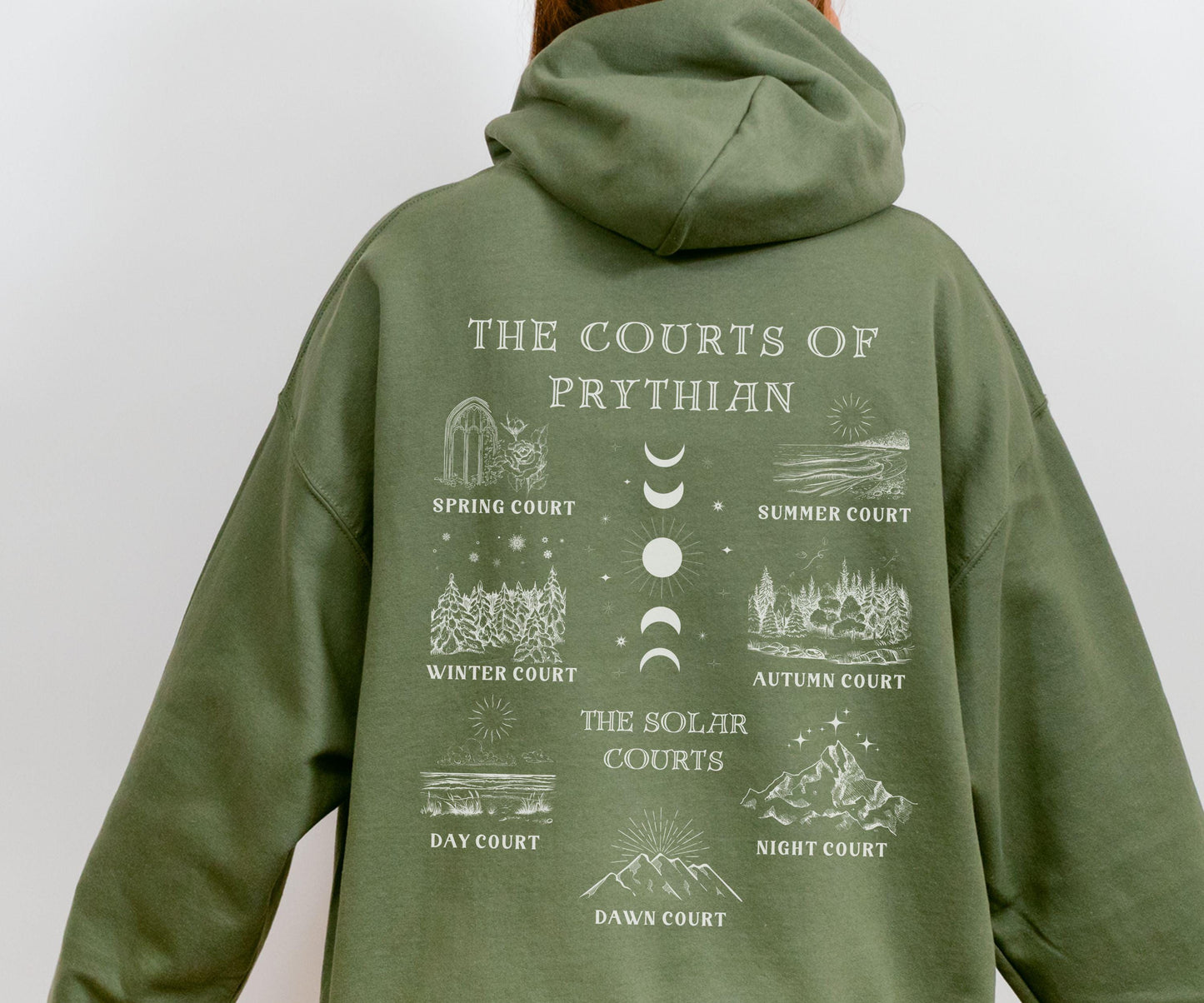 Prythian ACOTAR Hoodie, Officially Licensed Sarah J Maas Merch, A Court of Thorns and Roses SJM Sweatshirt, Fantasy Romance Reading Hoodie