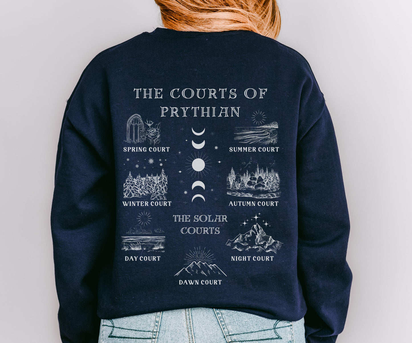 Prythian ACOTAR Sweatshirt, Officially Licensed Sarah J Maas Merch, A Court of Thorns and Roses, SJM Fantasy Romance Reading Crewneck