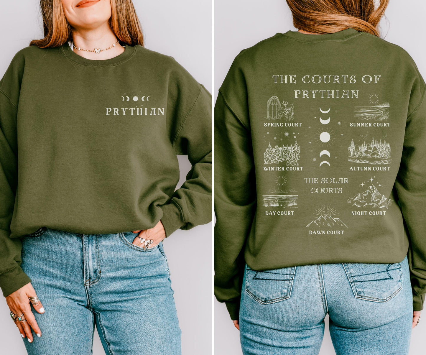 Prythian ACOTAR Sweatshirt, Officially Licensed Sarah J Maas Merch, A Court of Thorns and Roses, SJM Fantasy Romance Reading Crewneck