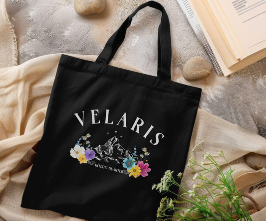 Velaris Tote Bag Artists' Quarter, Officially Licensed SJM Merch, ACOMAF Merch, Feyre and Rhysand, Bookish Reader Tote Bag ACOTAR Gifts