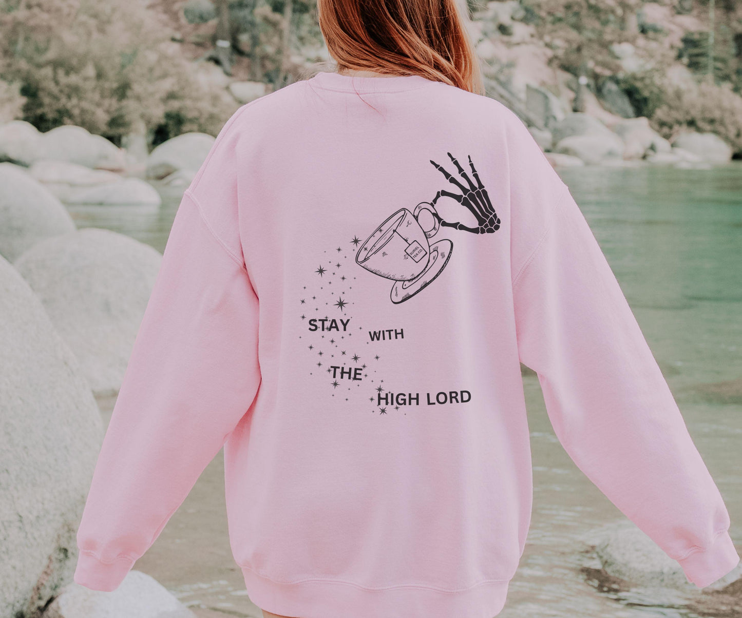 Suriel Tea Co, Stay with the High Lord ACOTAR Sweatshirt, Licensed Sarah J Maas Merch Feyre Rhysand ACOMAF Sweatshirt The Suriel Shirt