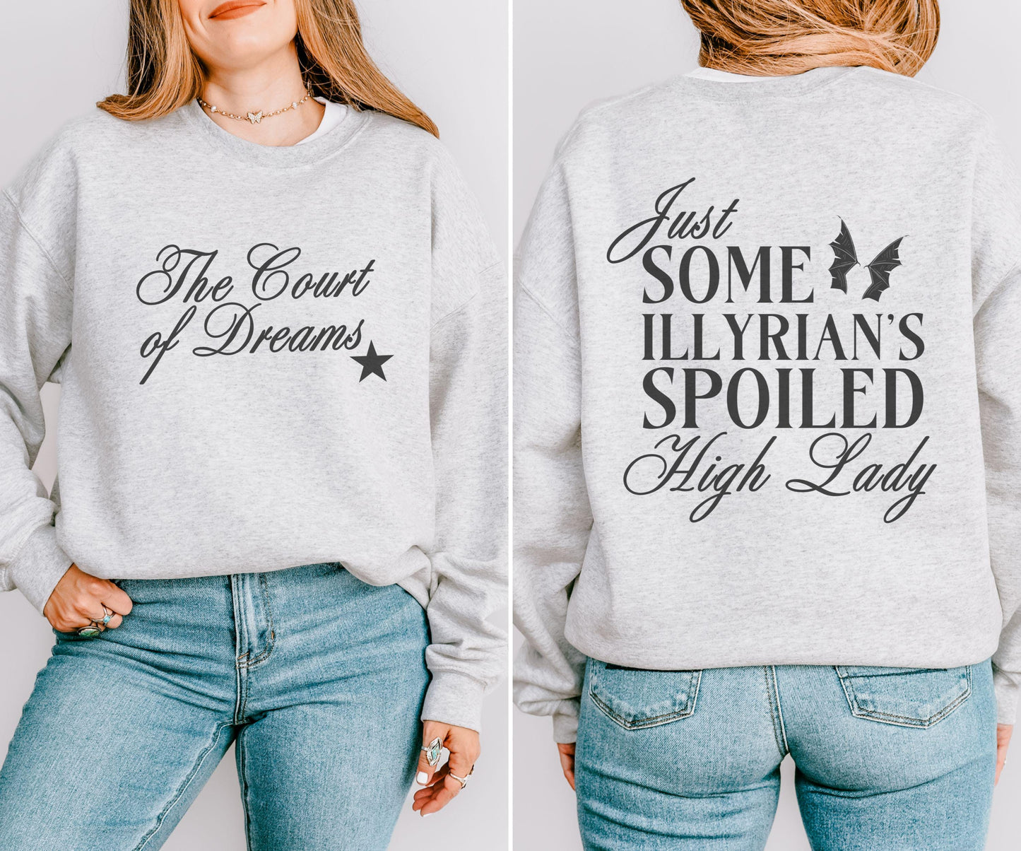 The Court of Dreams ACOMAF Sweatshirt, Bat Boys Rhysand Shirt, Illyrian Spoiled High Lady Shirt Licensed SJM ACOTAR Merch Velaris Sweatshirt