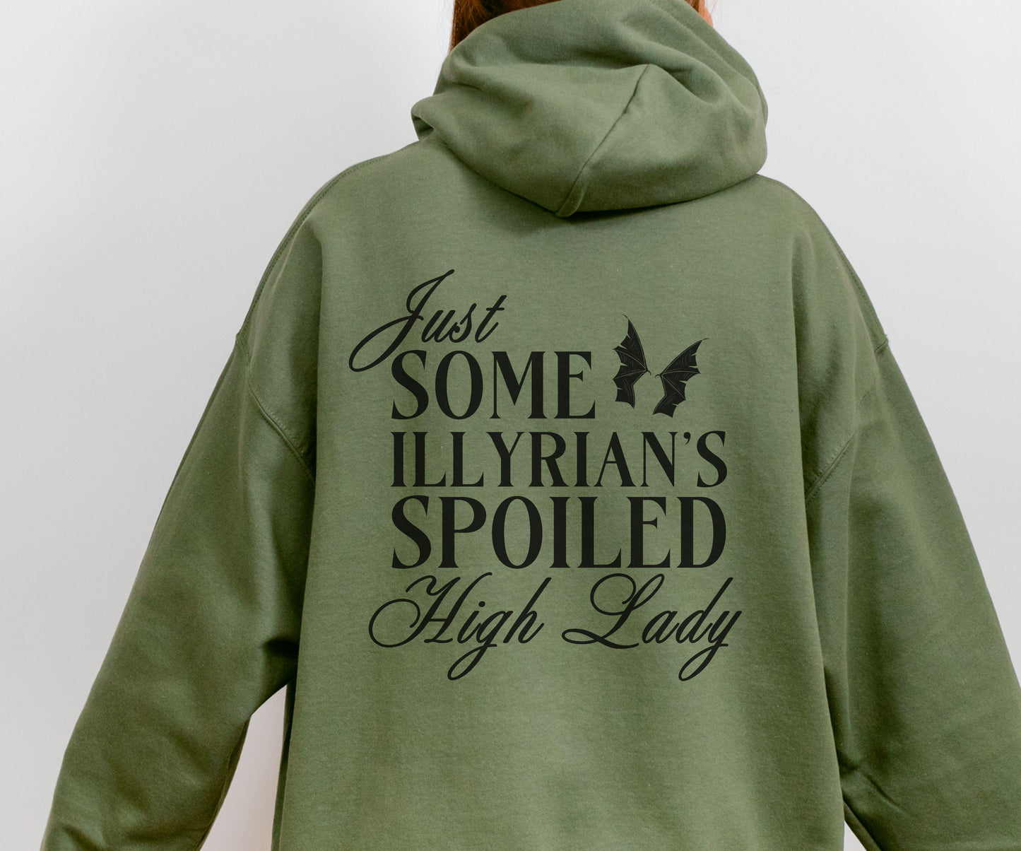 The Court of Dreams Illyrian Spoiled High Lady Hoodie, Licensed SJM Merch ACOMAF Sweatshirt Bat Boys Rhysand ACOTAR Merch Velaris Sweatshirt