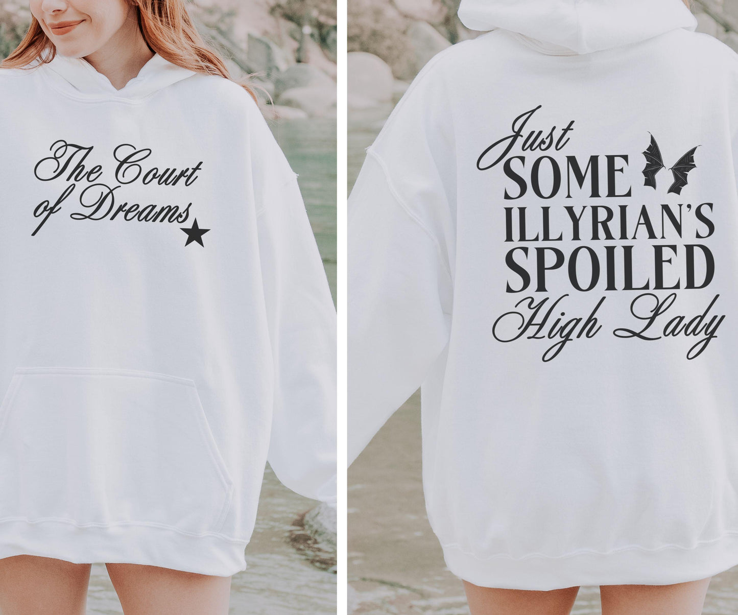 The Court of Dreams Illyrian Spoiled High Lady Hoodie, Licensed SJM Merch ACOMAF Sweatshirt Bat Boys Rhysand ACOTAR Merch Velaris Sweatshirt