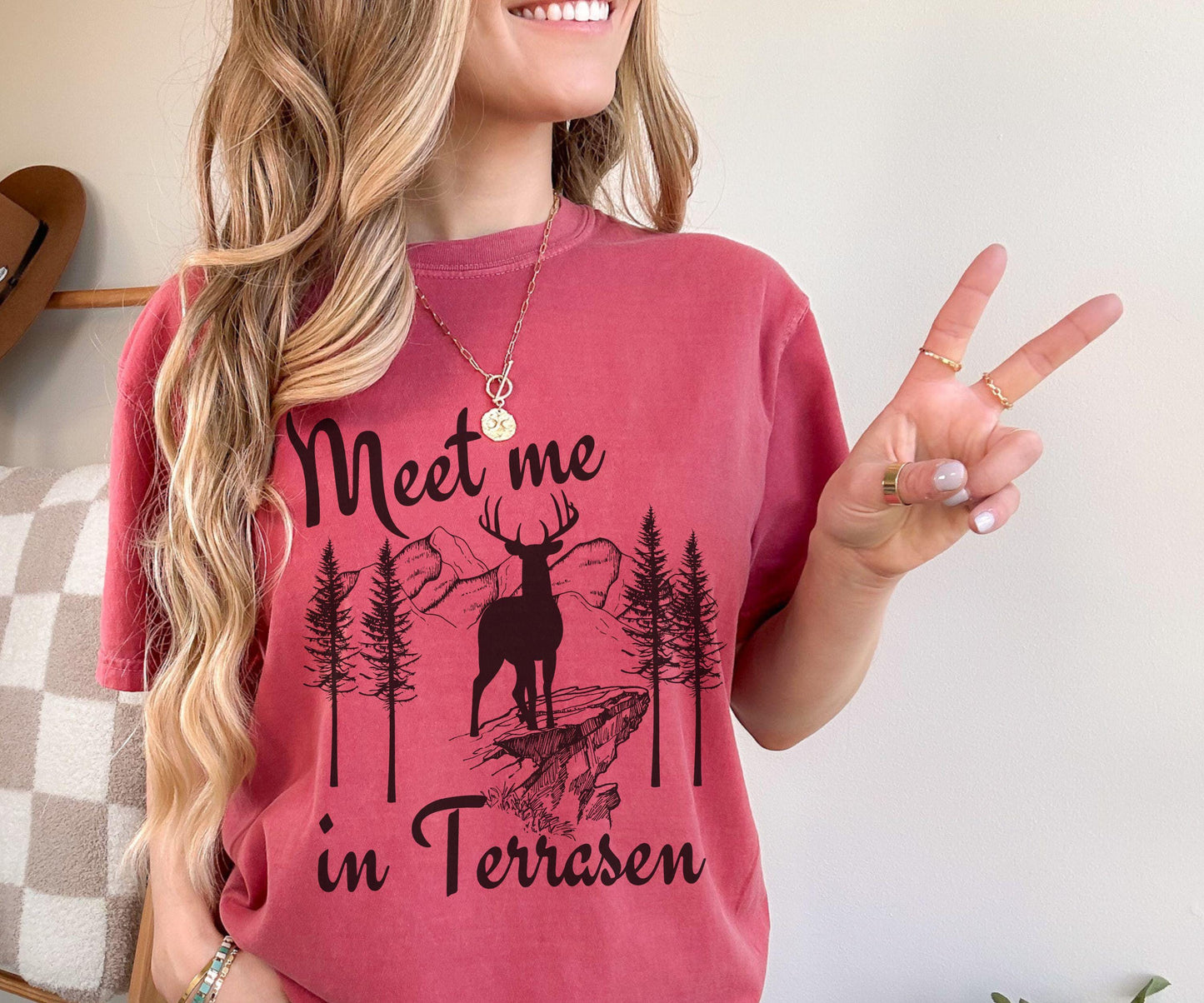 Terrasen Throne of Glass Shirt, Meet Me In Terrasen, Licensed Sarah J Maas Merch, SJM Merch, KOA Aelin Galathynius Kingdom of Ash TShirt