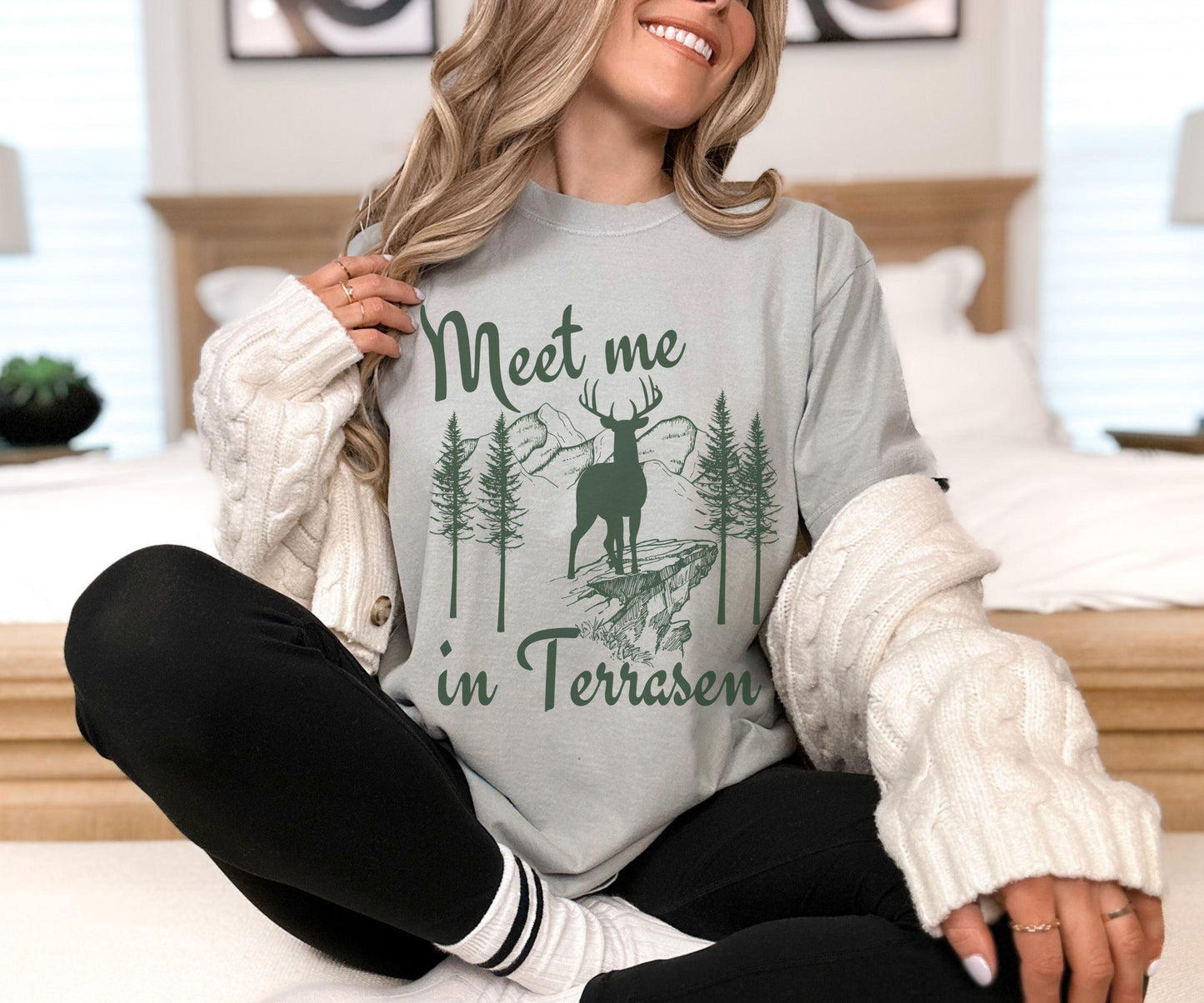 Terrasen Throne of Glass Shirt, Meet Me In Terrasen, Licensed Sarah J Maas Merch, SJM Merch, KOA Aelin Galathynius Kingdom of Ash TShirt