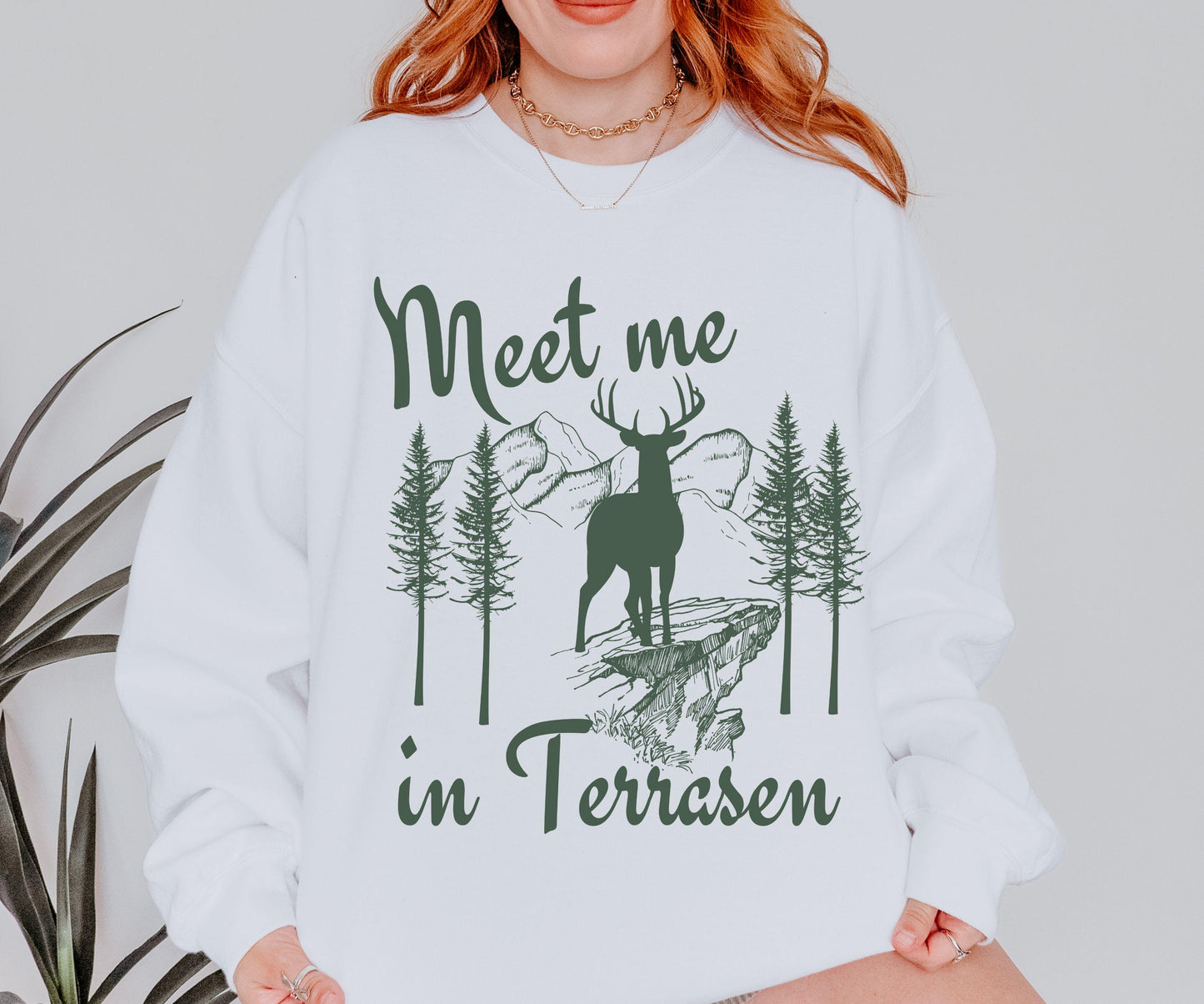 Terrasen Throne of Glass Sweatshirt, Meet Me In Terrasen Licensed SJM Merch, SJM Merch, KOA Aelin Galathynius Kingdom of Ash Sweatshirt