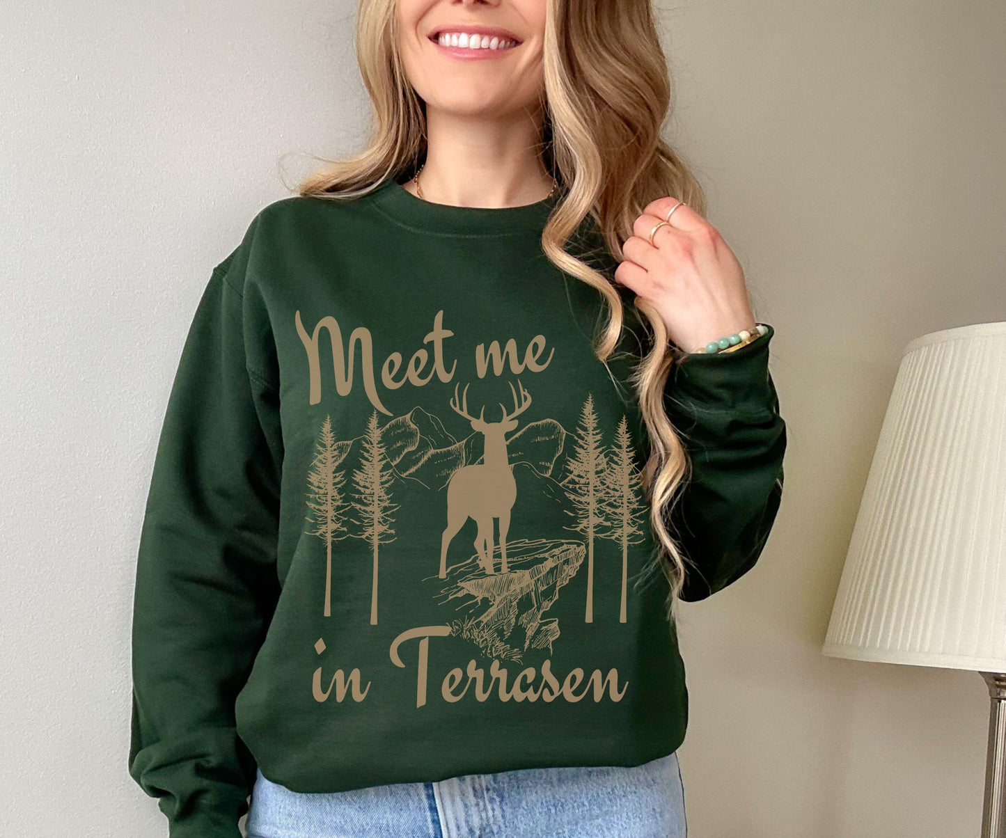 Terrasen Throne of Glass Sweatshirt, Meet Me In Terrasen Licensed SJM Merch, SJM Merch, KOA Aelin Galathynius Kingdom of Ash Sweatshirt