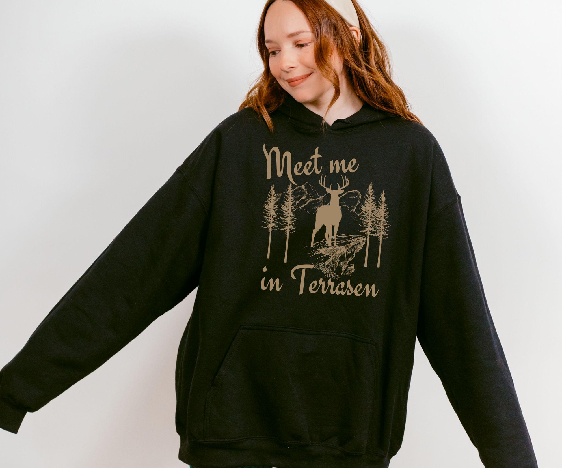 Terrasen Throne of Glass Hoodie, Meet Me In Terrasen Licensed SJM Merch, SJM Sweatshirt, KOA Aelin Galathynius Kingdom of Ash Hoodie