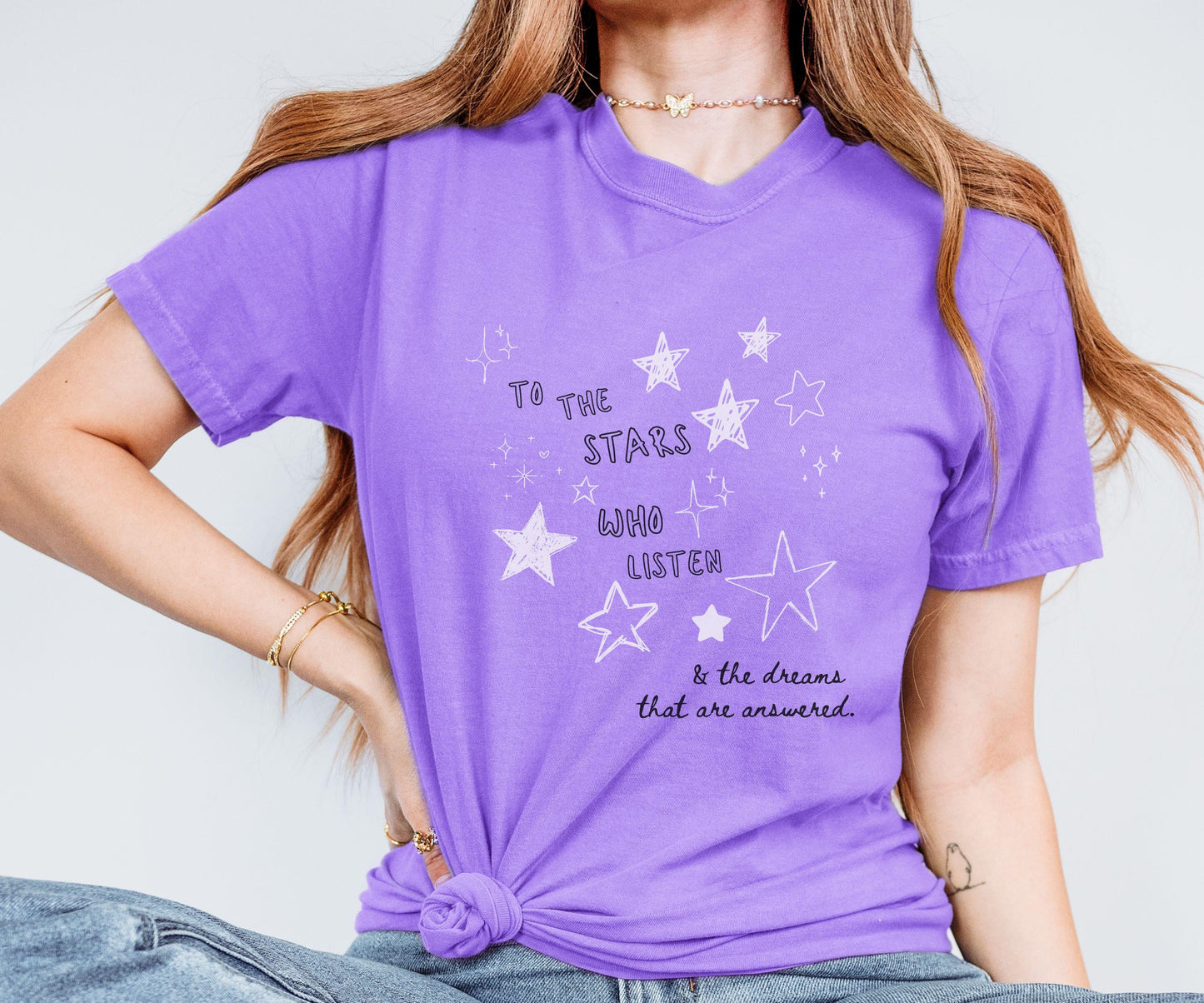 To The Stars Who Listen Starfall Velaris Shirt, ACOMAF Shirt, Rhysand and Feyre, Licensed ACOTAR SJM Merch Romantasy Reader Sarah J Maas Tee