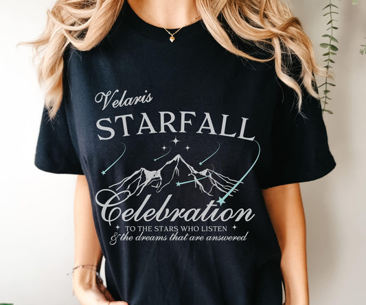 Velaris Starfall Celebration ACOMAF Shirt, To The Stars Who Listen, Feyre and Rhysand SJM Merch ACOTAR Shirt Sarah J Maas Reader Gift