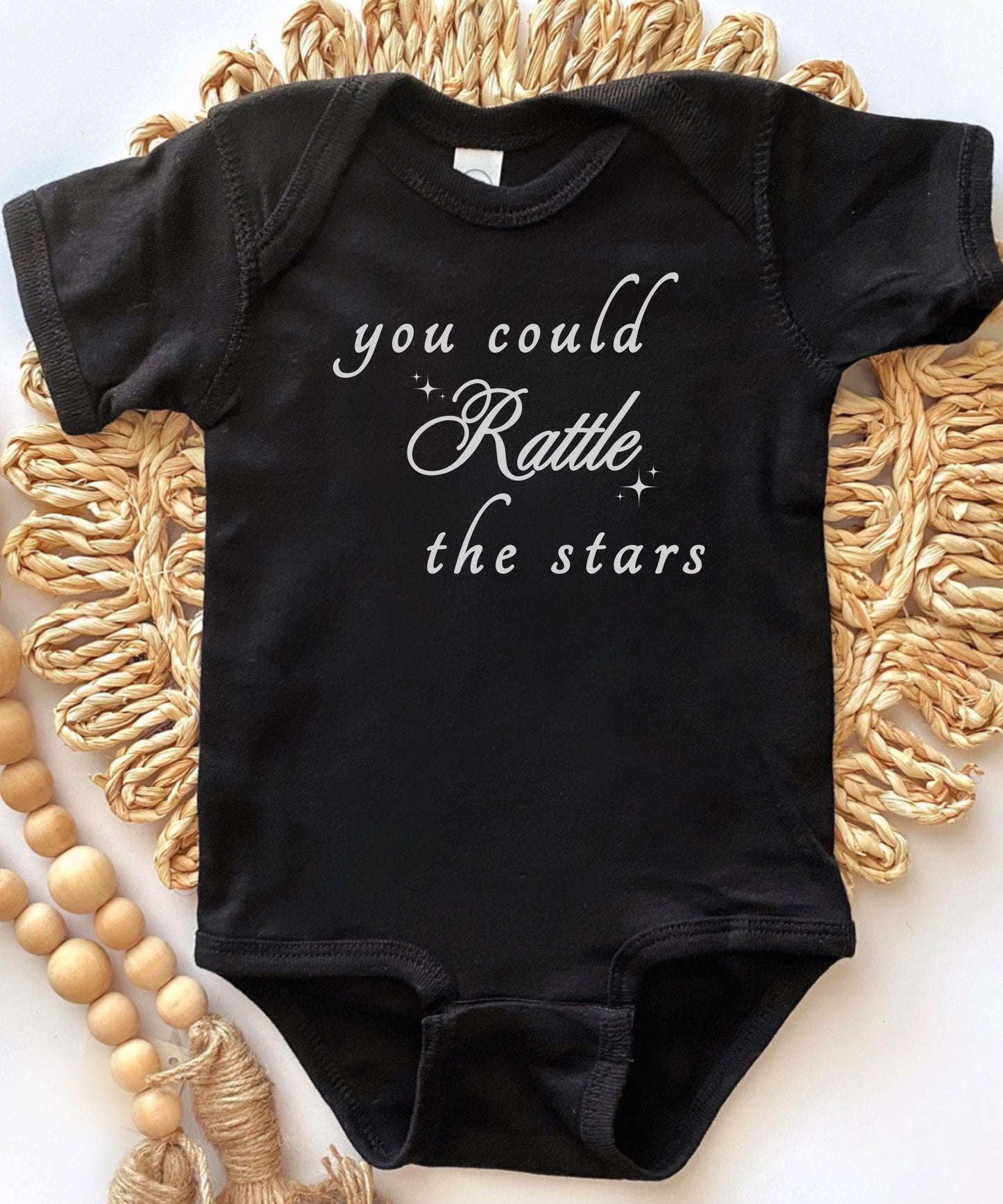 You Could Rattle The Stars, Throne of Glass Baby Bodysuit, Licensed SJM Merch, Sarah J Maas Baby Clothes Bookish Baby Shower Gifts TOG Merch