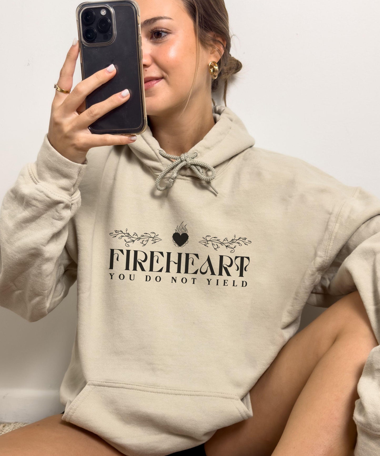 Fireheart Hoodie, You DO Not Yield Licensed SJM Merch, Sarah J Maas Sweatshirt, Throne of Glass TOG Kingdom of Ash Hoodie, Aelin Galathynius