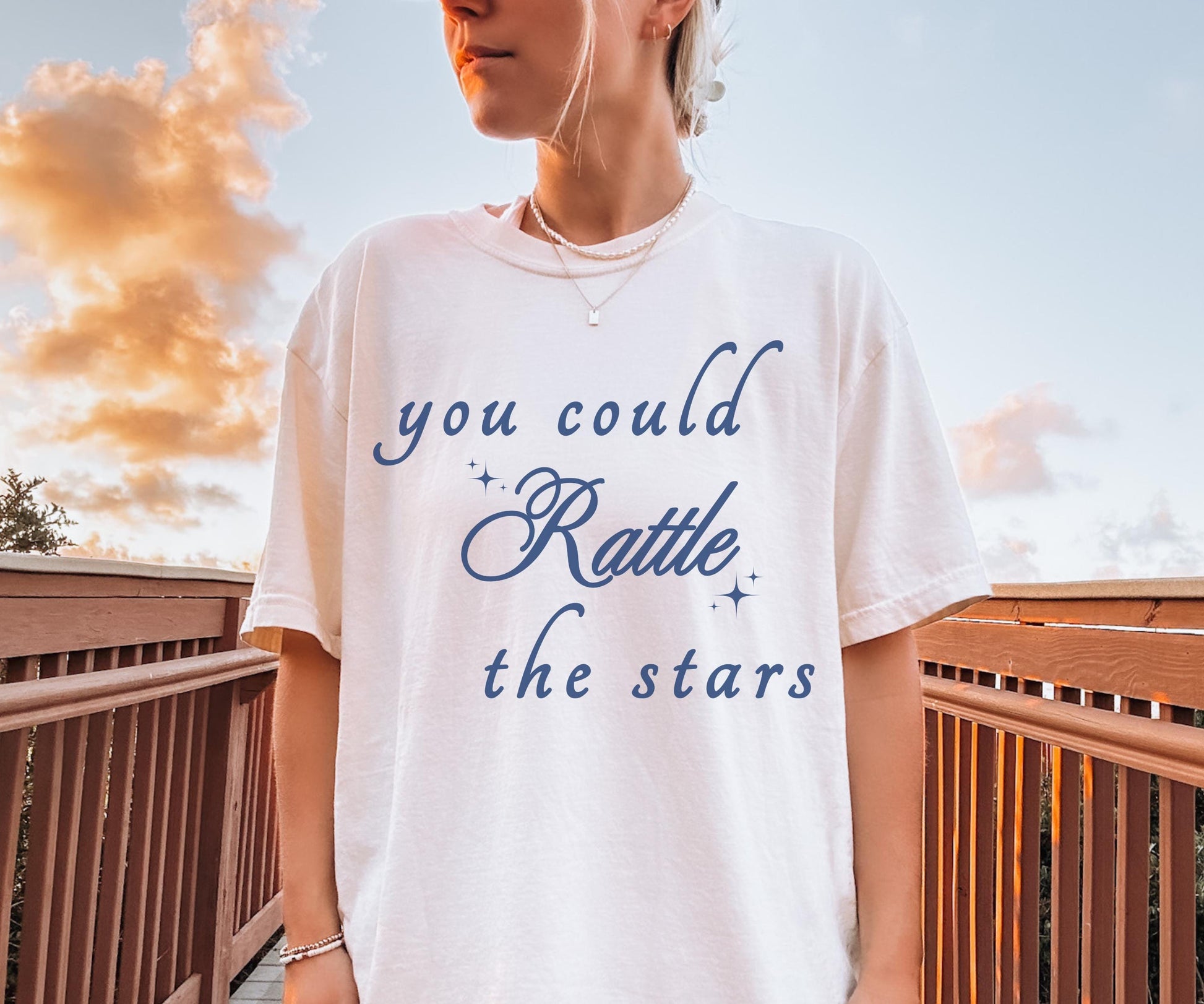 You Could Rattle The Stars Shirt, Throne of Glass Shirt, Licensed Sarah J Maas Merch, SJM Shirt, Fireheart Aelin Galathynius TOG Tshirt