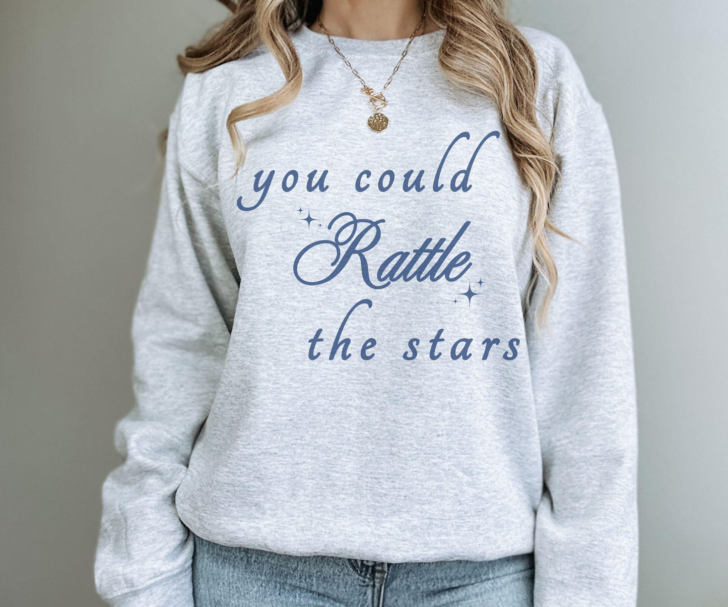 You Could Rattle The Stars Throne of Glass Sweatshirt, Licensed Sarah J Maas Merch, SJM Shirt TOG Fireheart Sweatshirt Aelin Galathynius