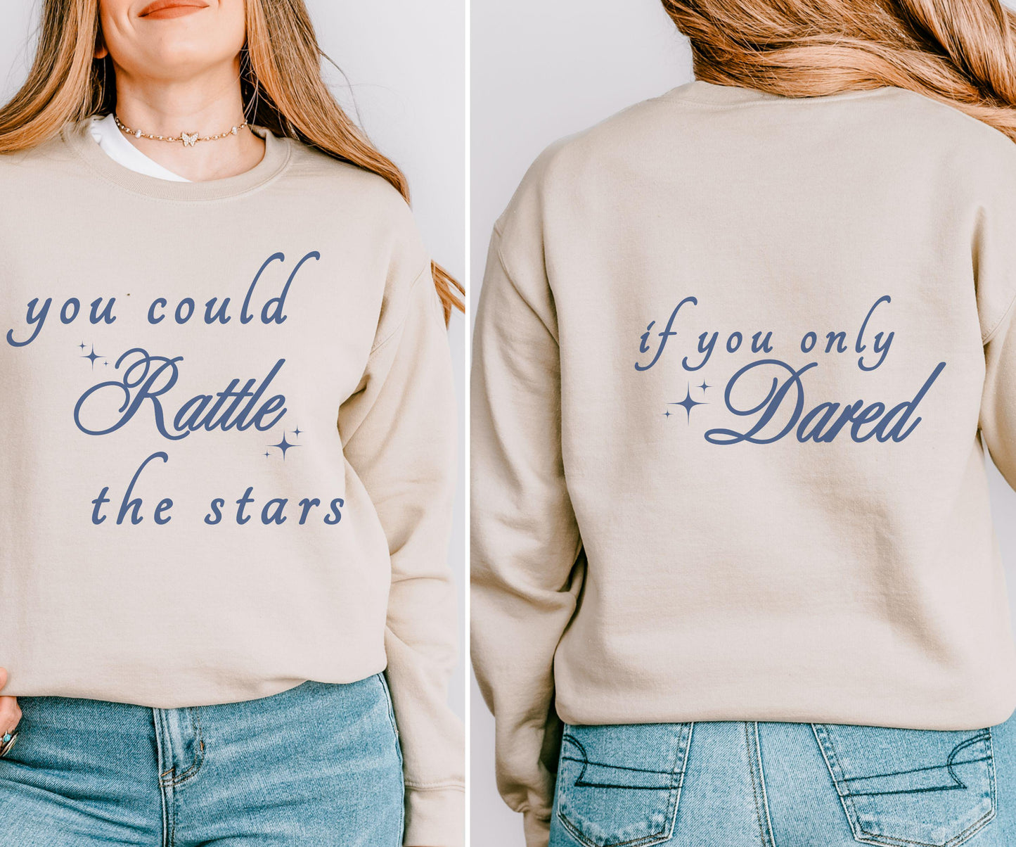 You Could Rattle The Stars Throne of Glass Sweatshirt, Licensed Sarah J Maas Merch, SJM Shirt TOG Fireheart Sweatshirt Aelin Galathynius