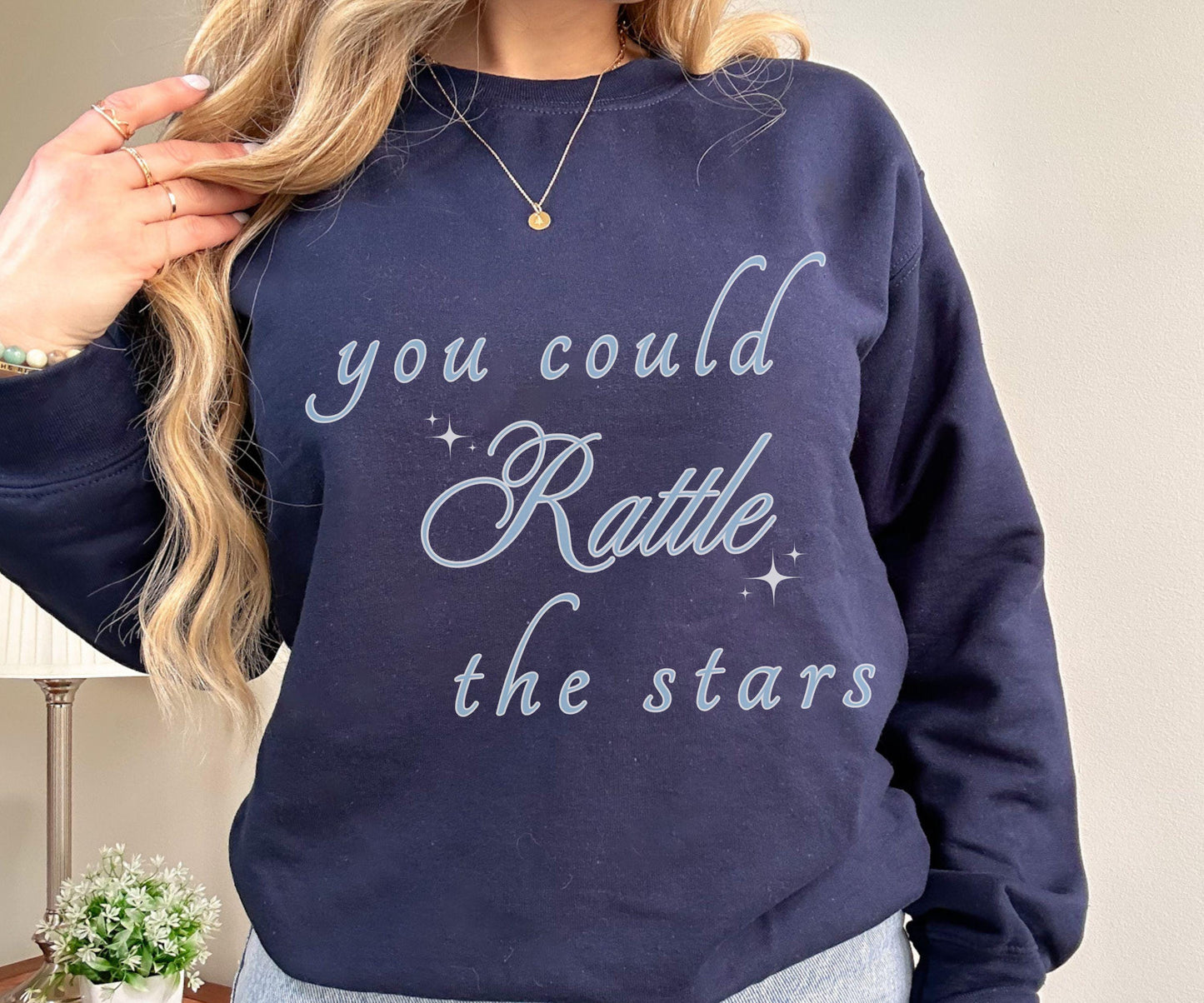 You Could Rattle The Stars Throne of Glass Sweatshirt, Licensed Sarah J Maas Merch, SJM Shirt TOG Fireheart Sweatshirt Aelin Galathynius