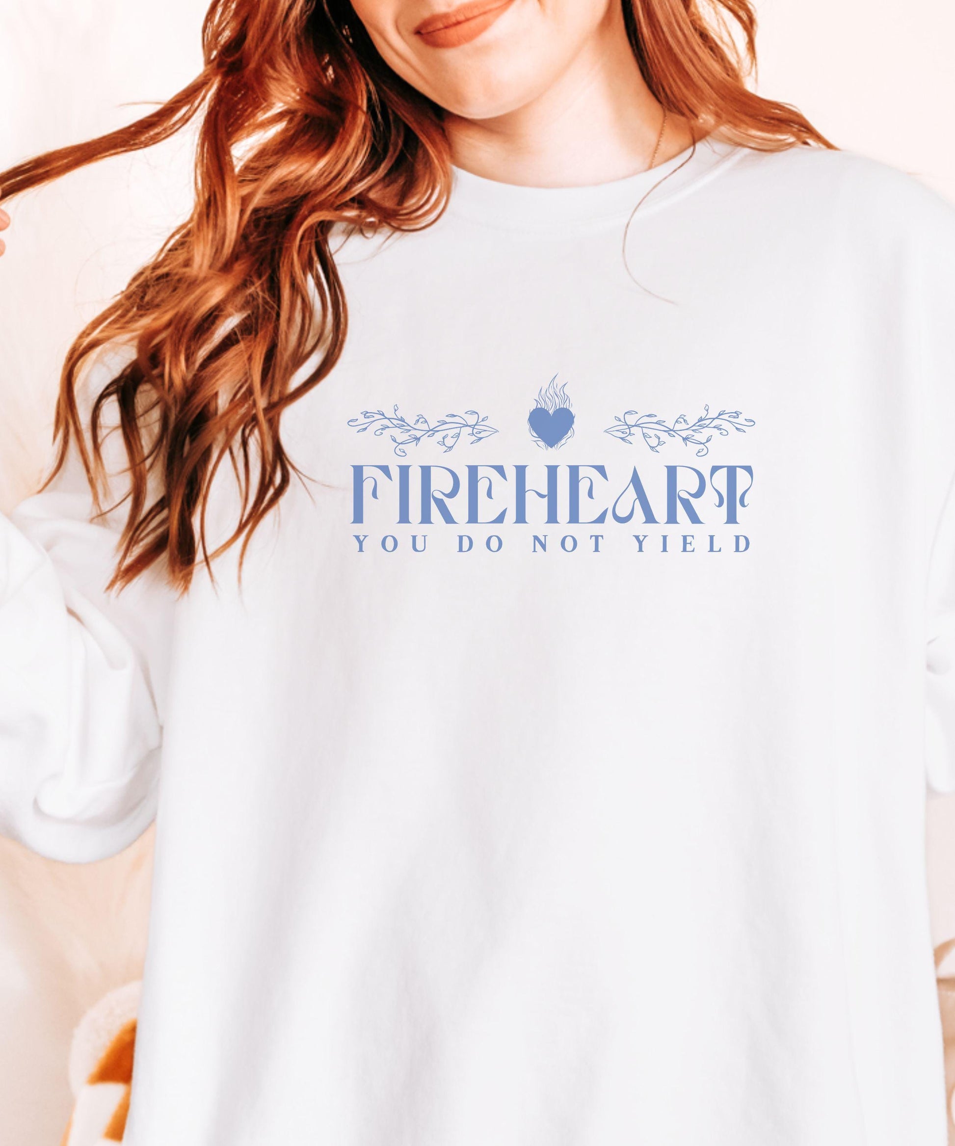 Fireheart Sweatshirt, Throne of Glass Licensed SJM Shirt You Do Not Yield Comfort Colors Sweatshirt Aelin Galathynius TOG KOA Kingdom of Ash