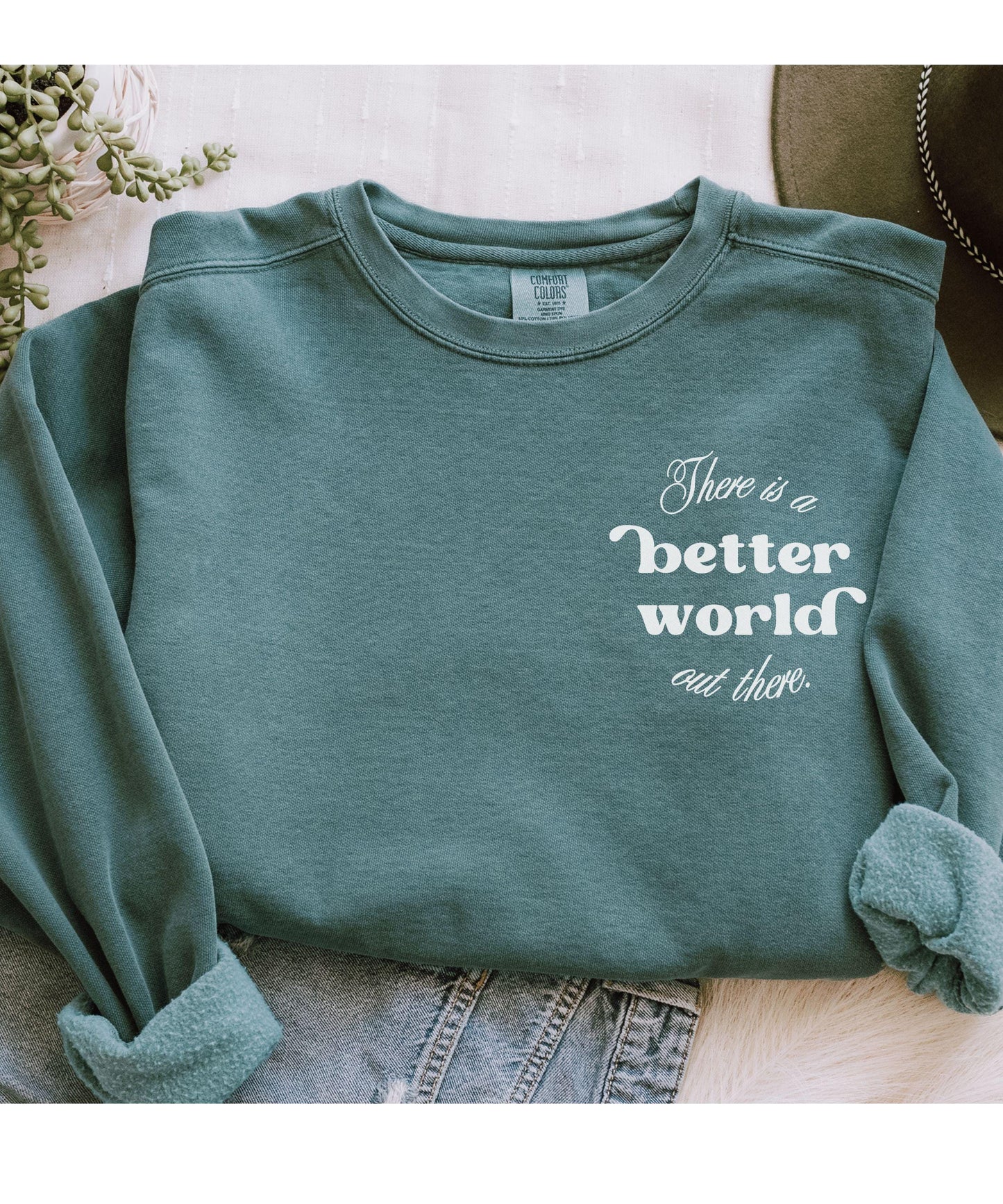 There is a Better World Out There Kingdom of Ash Licensed SJM Merch, Comfort Colors Sweatshirt,Throne of Glass Aelin Galathynius Crewneck