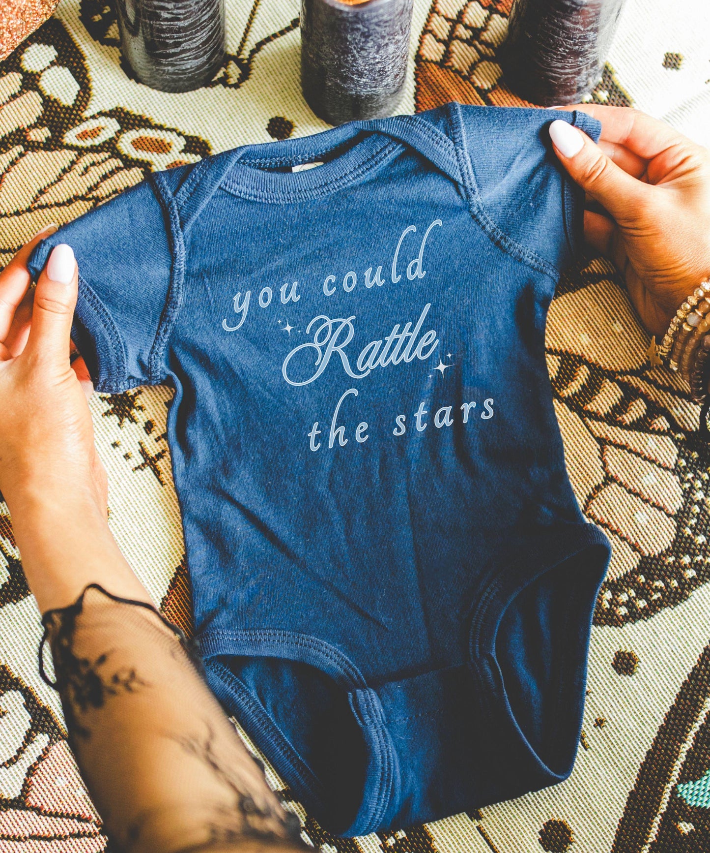 You Could Rattle The Stars, Throne of Glass Baby Bodysuit, Licensed SJM Merch, Sarah J Maas Baby Clothes Bookish Baby Shower Gifts TOG Merch