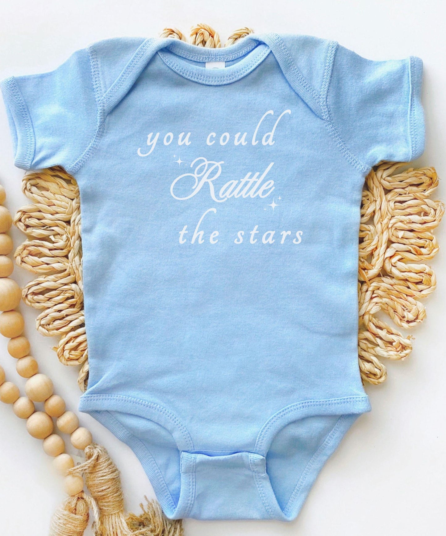 You Could Rattle The Stars, Throne of Glass Baby Bodysuit, Licensed SJM Merch, Sarah J Maas Baby Clothes Bookish Baby Shower Gifts TOG Merch