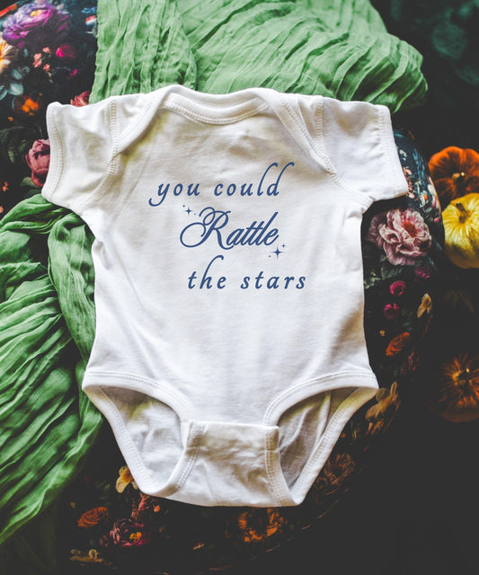 You Could Rattle The Stars, Throne of Glass Baby Bodysuit, Licensed SJM Merch, Sarah J Maas Baby Clothes Bookish Baby Shower Gifts TOG Merch